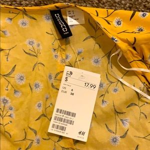 H&M floral dress yellow size 6